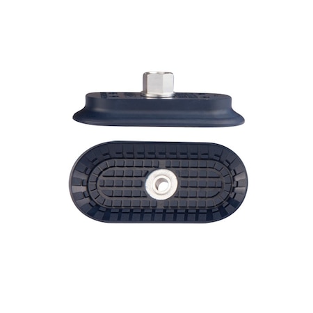 Fipa Flat vacuum cup oval 105x50 mm, NBR blue, fitting G1/4-female 130.105x50.165.1